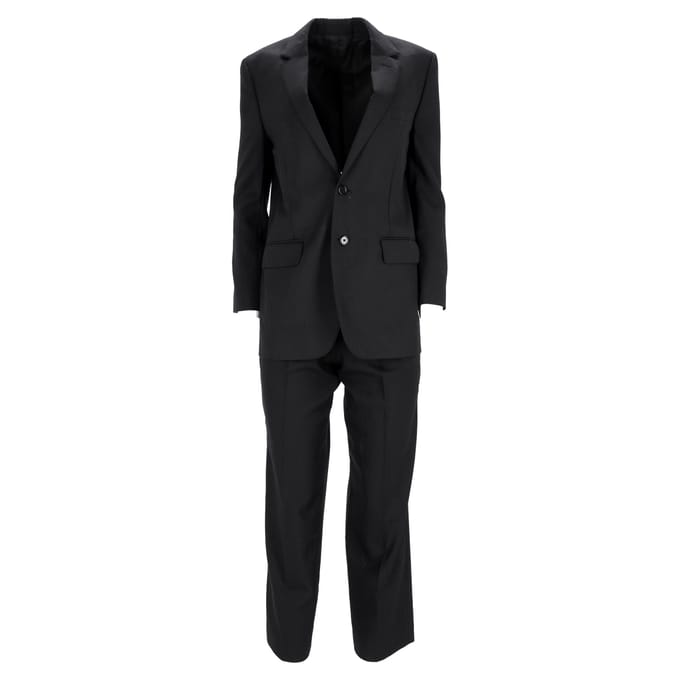 Celine blazer en broek in zwarte wol