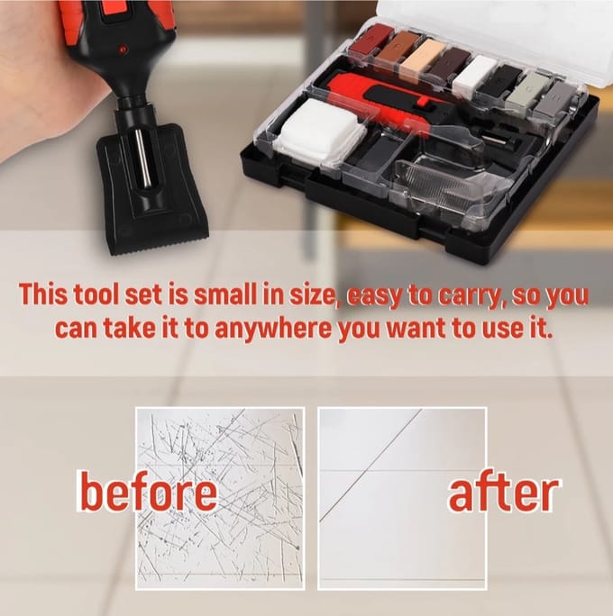 Reparatie set voor keramische tegels