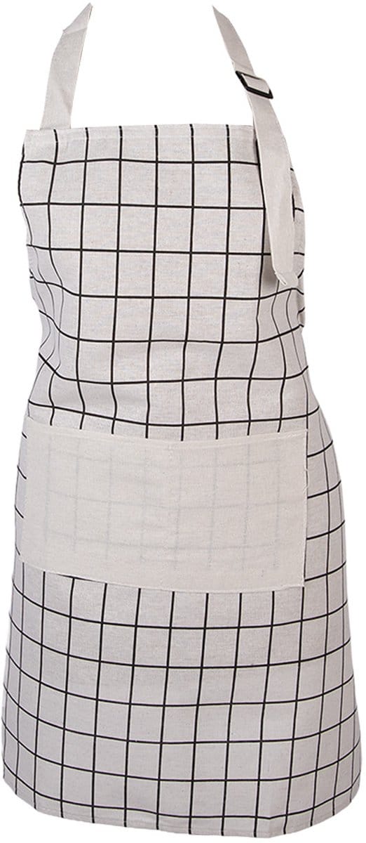 Clayre & Eef Keukenschort 69x68 cm Beige Polyester