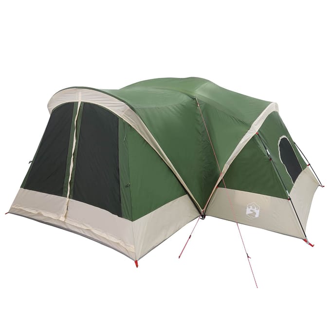 vidaXL - Kamer - Tent - met - Waterdichte - Regenfly - 10-persoons - Groen