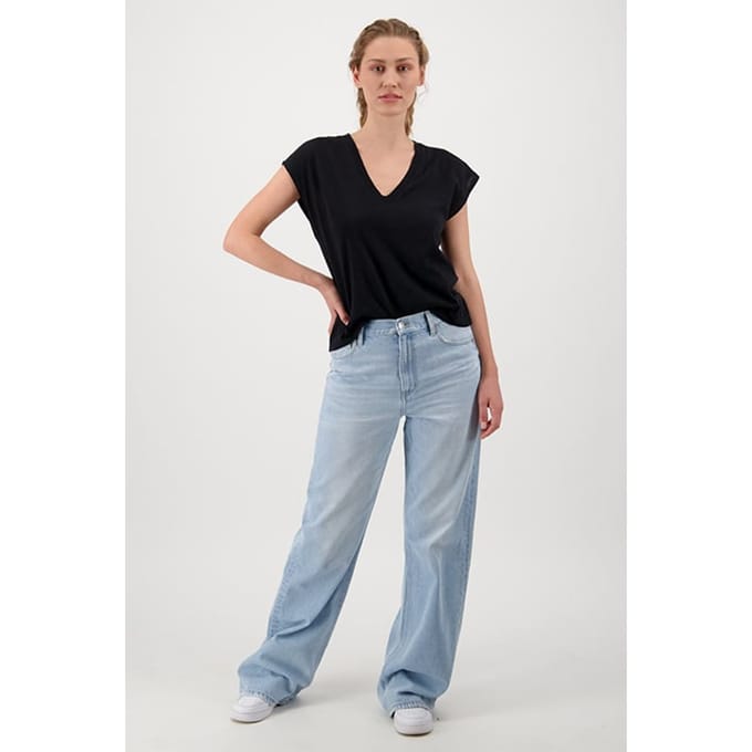 RAIZZED Oasis Denim Jeans Light Blue Stone Maat: W23L34 | Flared Jeans Outlet | Dames | Blauw