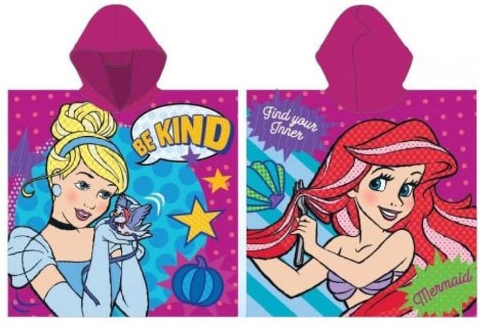 Disney Princess poncho - 55 x 110 cm - paars