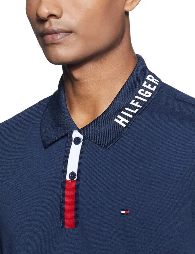 Tommy Hilfiger | Long sleeve polo | Navy | maat S