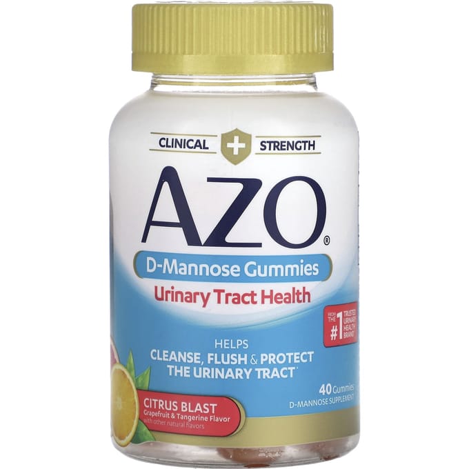 AZO, d-mannose gummies, citrus blast, 40 gummies