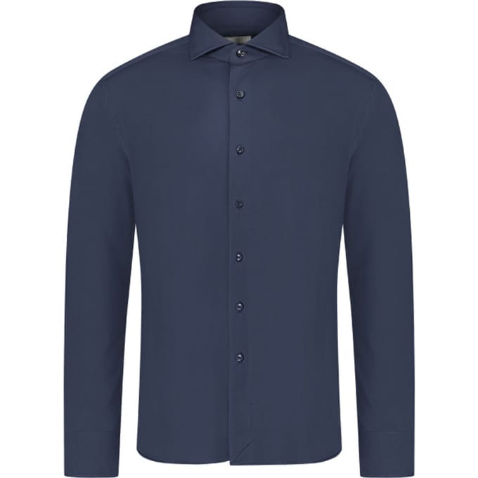 Xacus  Lange Mouw Overhemden Donkerblauw Act520ml/11460