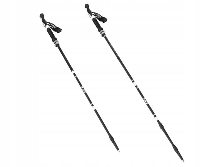 NILS TK8603 Trekkingstokken - Verstelbaar 38.5-135cm - Zwart