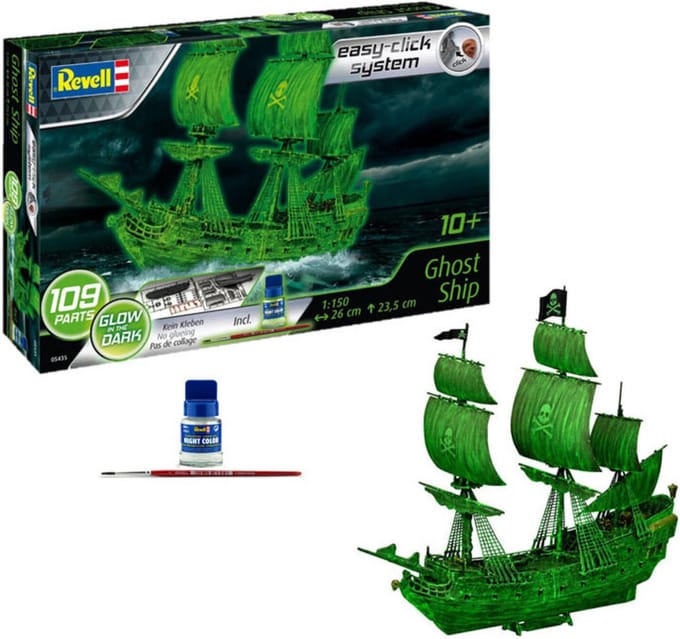 Revell Modelbouwpakket Schepen - 05435 Ghost Ship easy-click-system with Night Color Plastic - 1:150 - Modelbouw