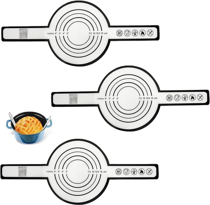 Bakmat Met Lange Handgrepen - Set van 3 - Voor Oven, Magnetron en Stoompan