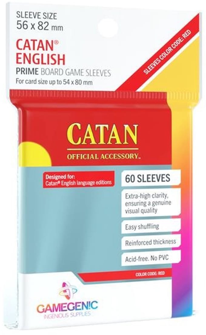 Gamegenic: Prime Board Game Sleeves - Catan Red