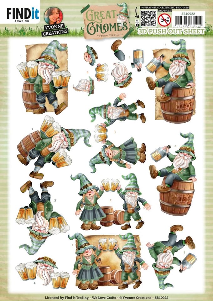 3D Push Out - Yvonne Creations - Great Gnomes - Party Gnomes