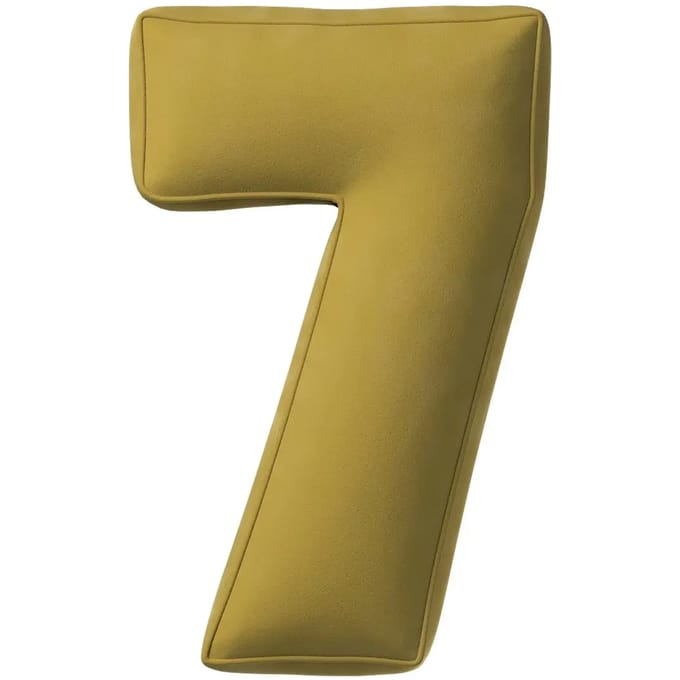Fluwelen kussen nummer 7 Yellow Tipi