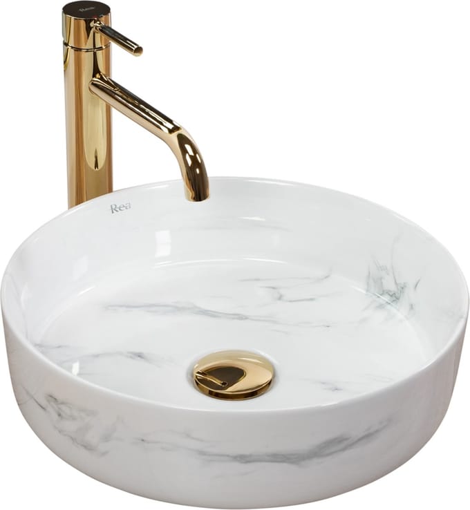Rea Sami Nature Marble Opzetwastafel Steen Imitatie 36x36 cm