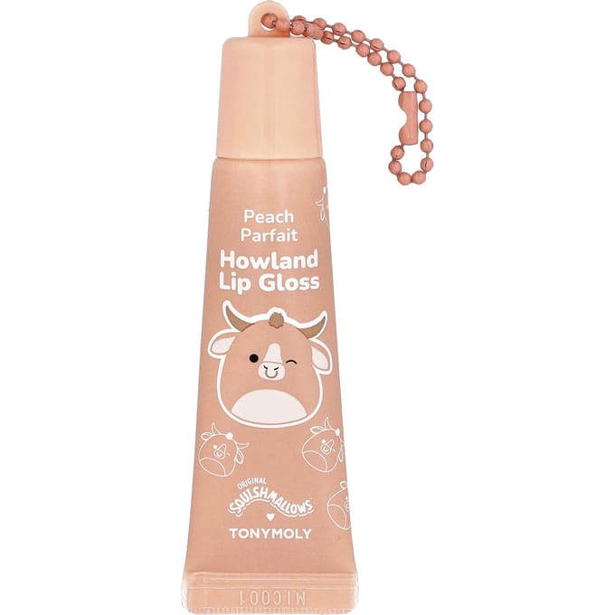 TonyMoly, Original Squishmlows™, Howland Keychain Lip Gloss, Peach Parfait, 0,38 oz (11 g) beige