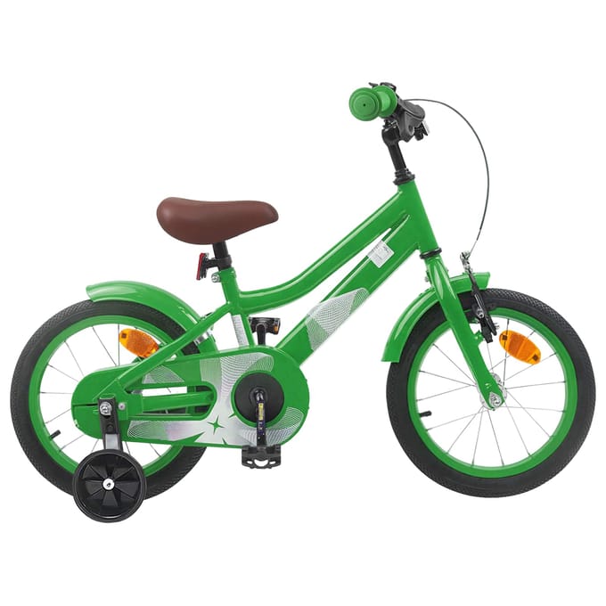 vidaXL - Kinderfiets - 14 - Inch - voor - 3-5 - jaar - oud - Groen