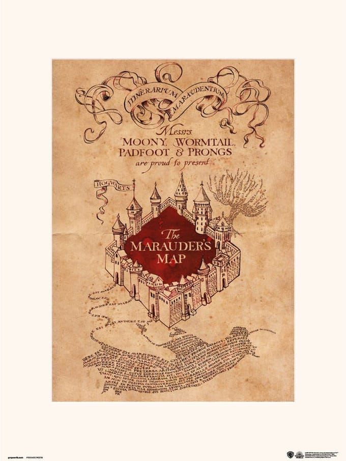 Harry Potter: The Marauders Map Print