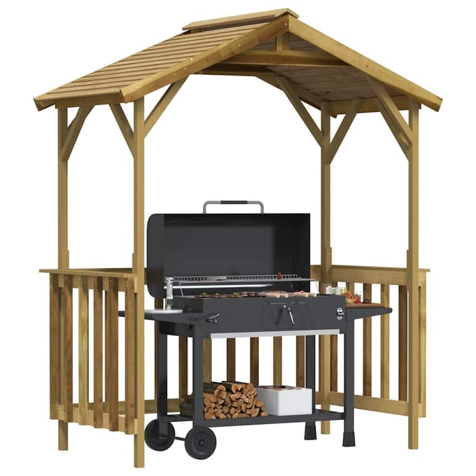 vidaXL - Barbecue-overkapping - 163,5x93x210 - cm - geïmpregneerd - grenenhout
