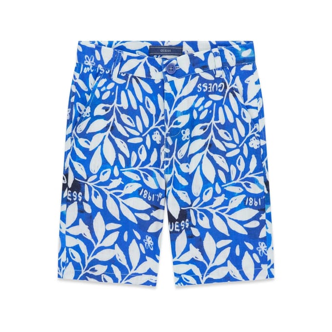 Linnen en viscose bermuda voor kinderen Guess