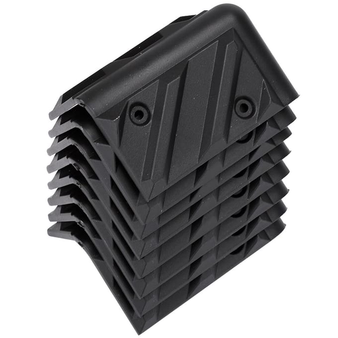 8 STKS Verdikkende Luidsprekerhoekbeschermer Kunststof Haakse Hoekwikkelhoek met Schroefkits Zwart black