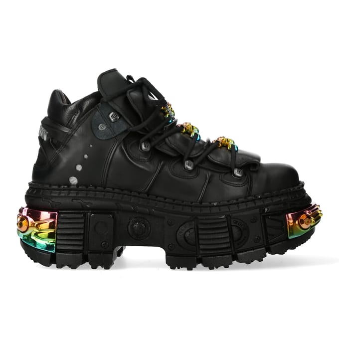 New Rock Platform leren enkellaarzen-WALL106-S23