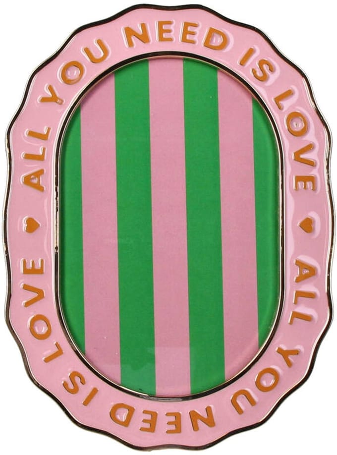 Fotolijst Ovaal Roze Zinklegering 10x15cm