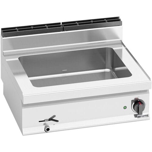 GGM Gastro Elektrische bain-marie - 2x GN 1/1 - 2,4 kW - met aftapkraan zilver