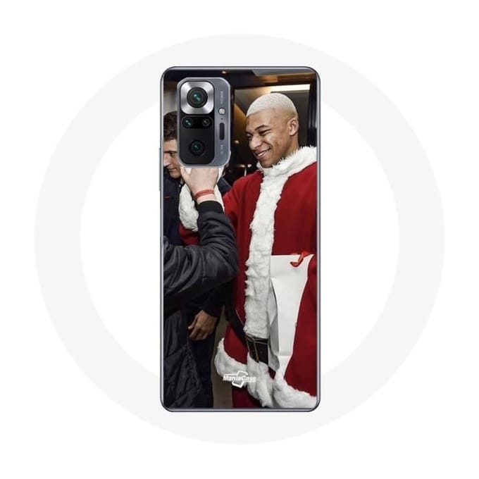 Coque pour Xiaomi Redmi Note 10 Pro Mbappé Foot Joyeux noël