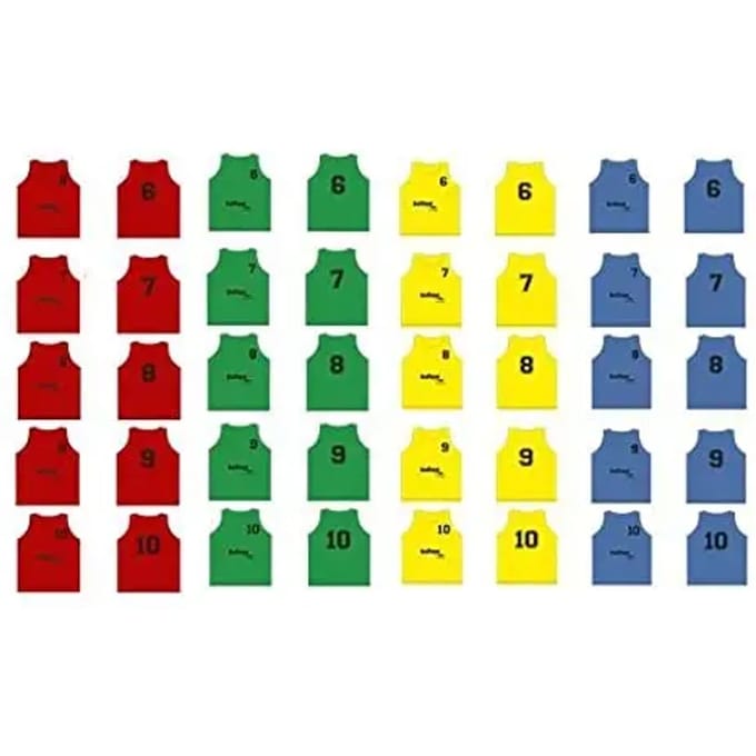 Set van 5 genummerde kazuifels van 6 tot 10 Softee