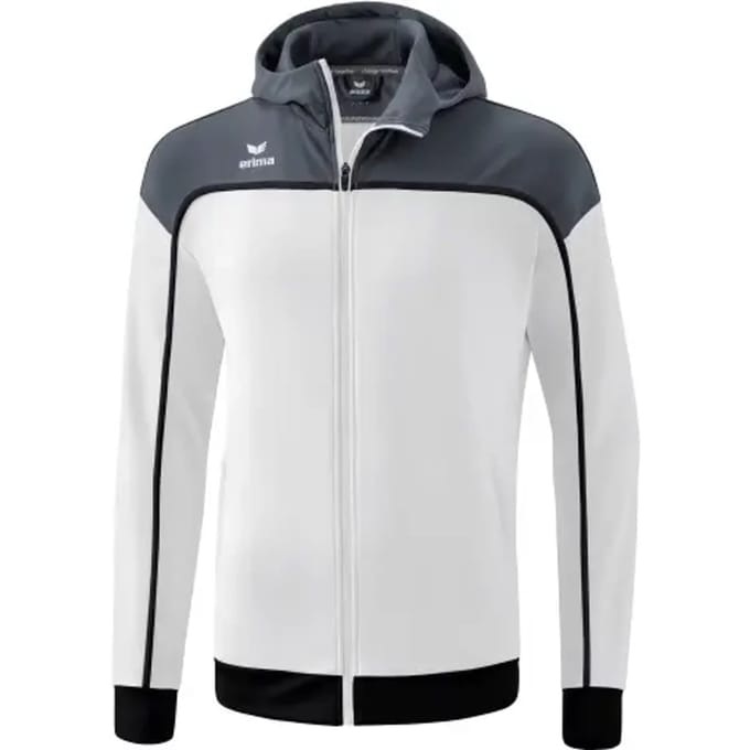 Erima Change Trainingsjack Met Capuchon Heren - Zwart / Slate Grey / Wit | Maat: 3XL