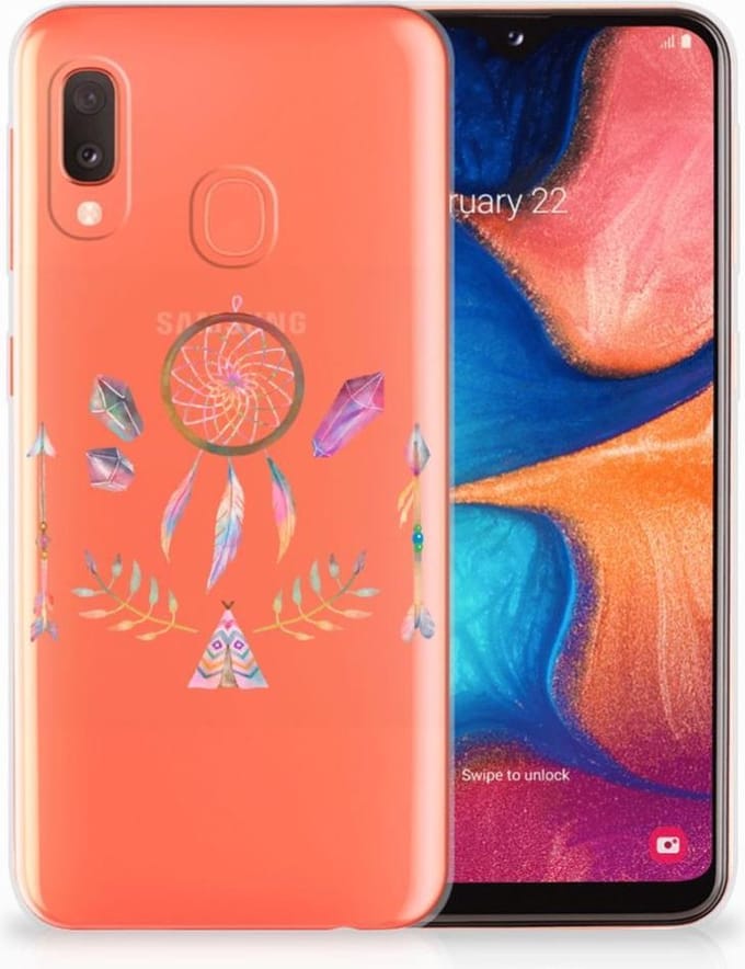 Samsung Galaxy A20e Telefoonhoesje met Naam Boho Dreamcatcher