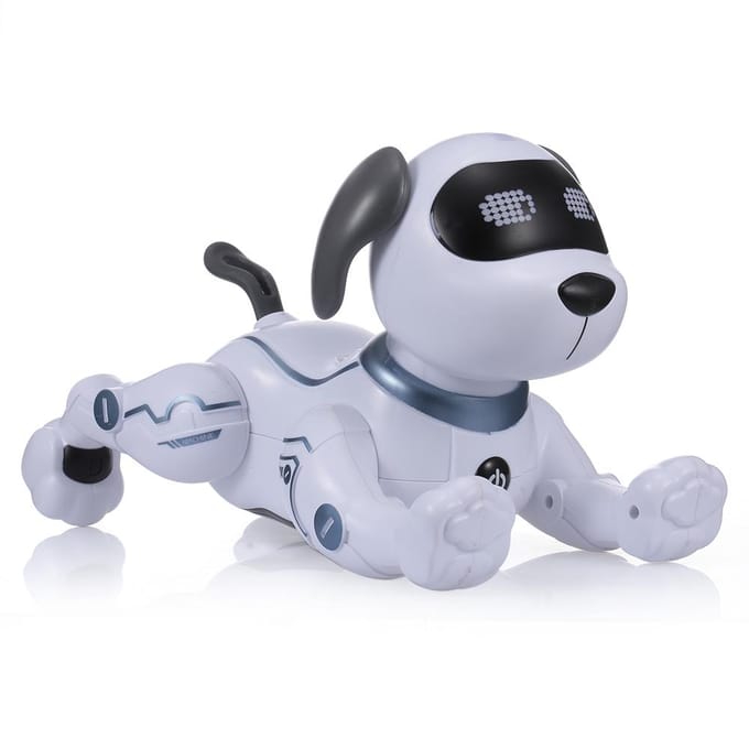 SPIELZEUG K16A Elektronische Haustiere Roboter Hund Stunt Dog Spraakopdracht wit