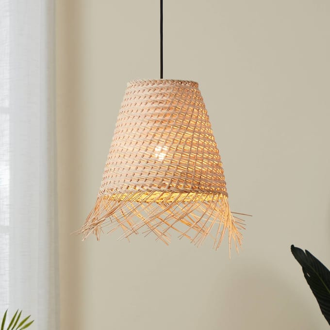 EGLO Aycliffe Hanglamp - E27 - Ø 30 cm - Zwart/Hout