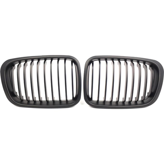 voor BMW E46 3 Serie 4-deurs 1998-2001 2 stuks matzwarte frontgrille gray