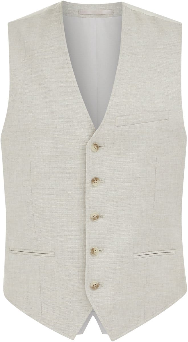 WE Fashion Heren slim fit gilet met structuur
