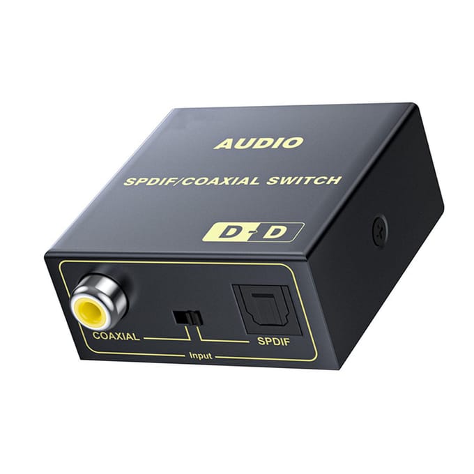 Coaxiaal naar Optische Geluidsconverter Multifunctioneel Metalen Behuizing SPDIF Optisch naar Coaxiaal Digitale Geluid