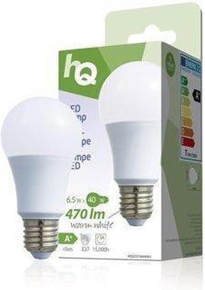 LED-lamp E27 6,5W 470lm WARM WIT 2700K