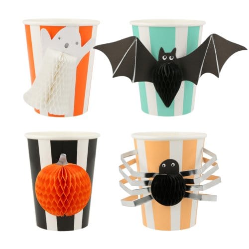 Meri meri halloween bekertjes papier halloween honeycomb à 8 stuks