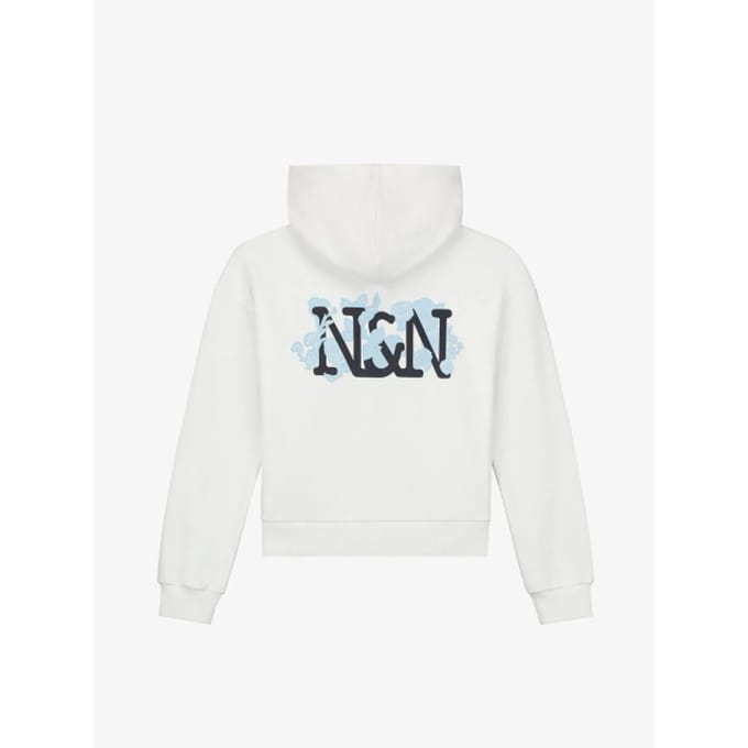Nik & Nik Meisjes hoodie lacie off white sky blue