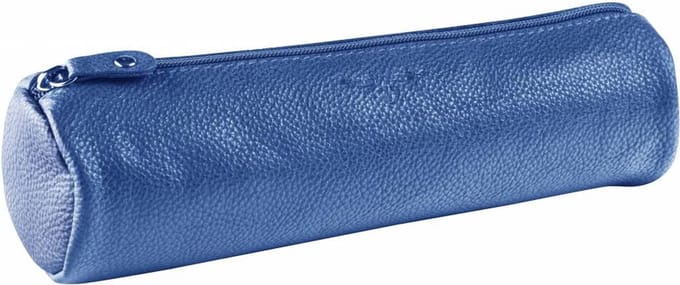 Pen Etui Maverick met ritssluiting - rond - Lichtblauw