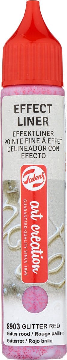 Talens Effect Liner 3D Glitter Rood 28 ml creatieve verfstift.