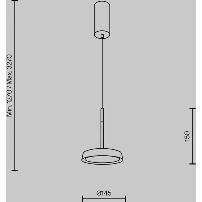 Maytoni LED hanglamp El, Ø 15,3 cm, oranje, aluminium