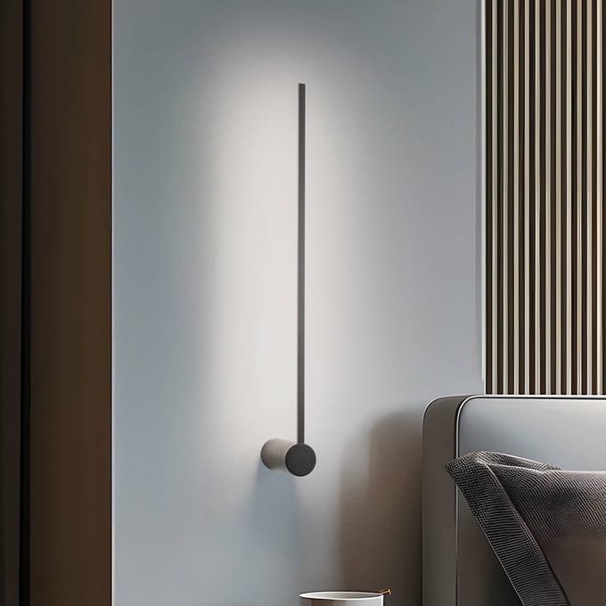 Nowodvorski Lighting LED wandlamp Arm M, 65 cm hoog, zwart, metaal