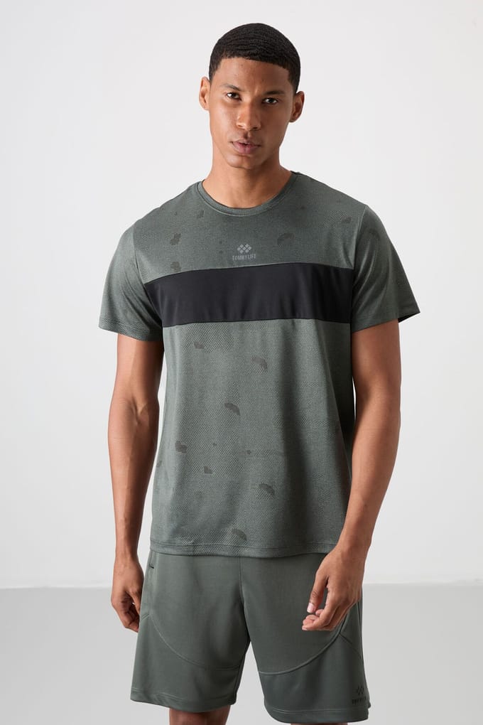 Heren Kleurverloop Crew Neck T-Shirt