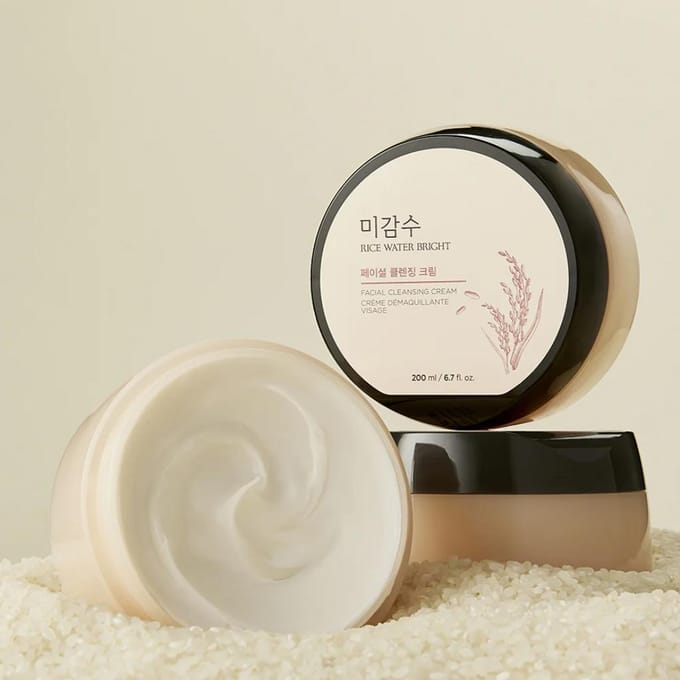 THE FACE SHOP Rice Water Bright Cleansing Cream 400ml black
