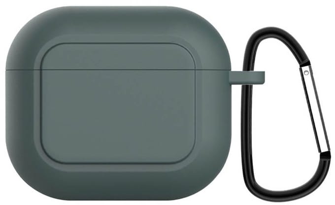 Case cover - Apple Airpods 3 - groen siliconen - met musketon