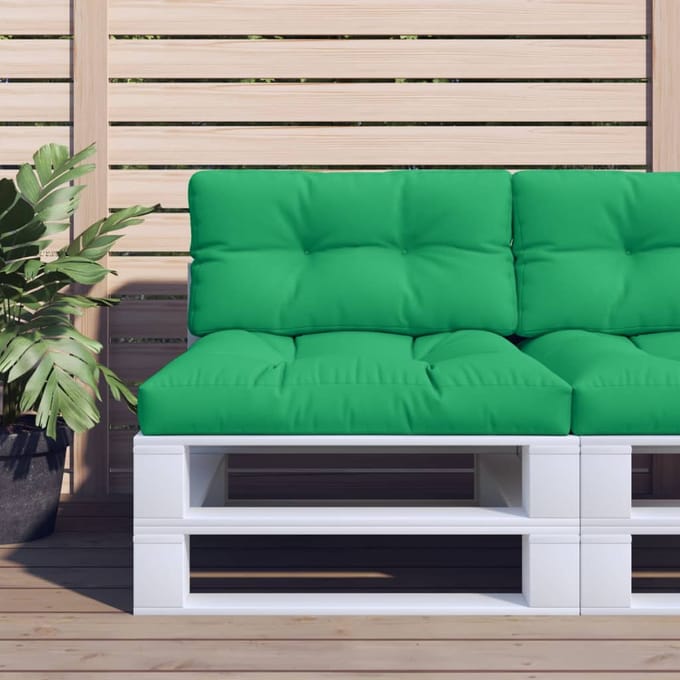 vidaXL - Palletkussens - 2 - st - stof - groen