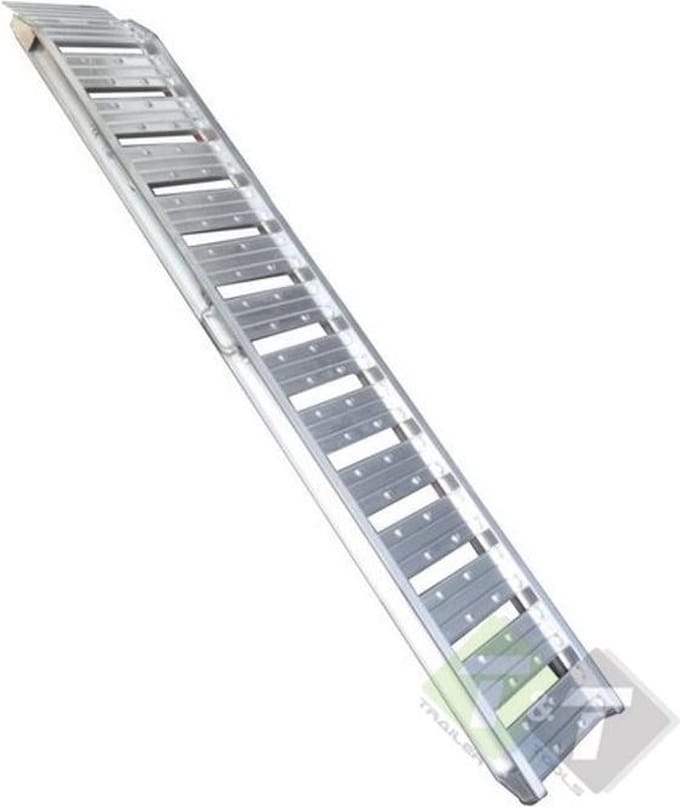 Oprijplaat aluminium, 180 x 34.5 x 6 cm, Max belasting 400KG, Per set