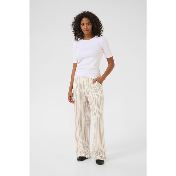 Pants Suiting Relaxed fit Chalk / Chinchilla Stripe offwhite