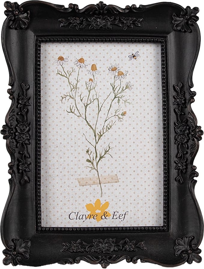 Clayre & Eef Fotolijst 10x15 cm Zwart Polyresin