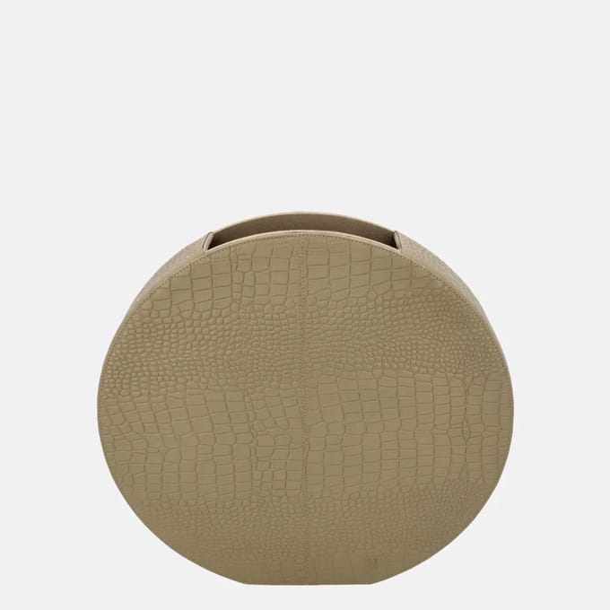 Chamada Coco leren vaas croco medium taupe