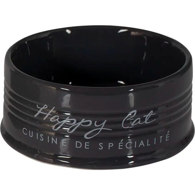 Eetkom stone happy cat Grijs Ø10,5 - 300ml